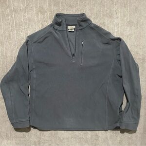 L.L. Bean Men’s Dark Gray Fleece 1/4 Zip Pullover 0BVM2 Large